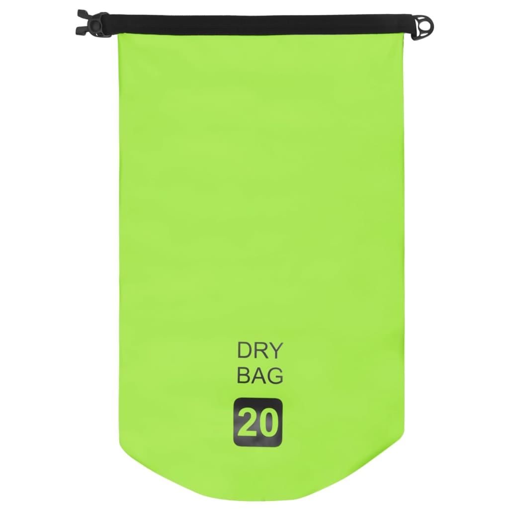 vidaXL Drybag 20 L PVC groen