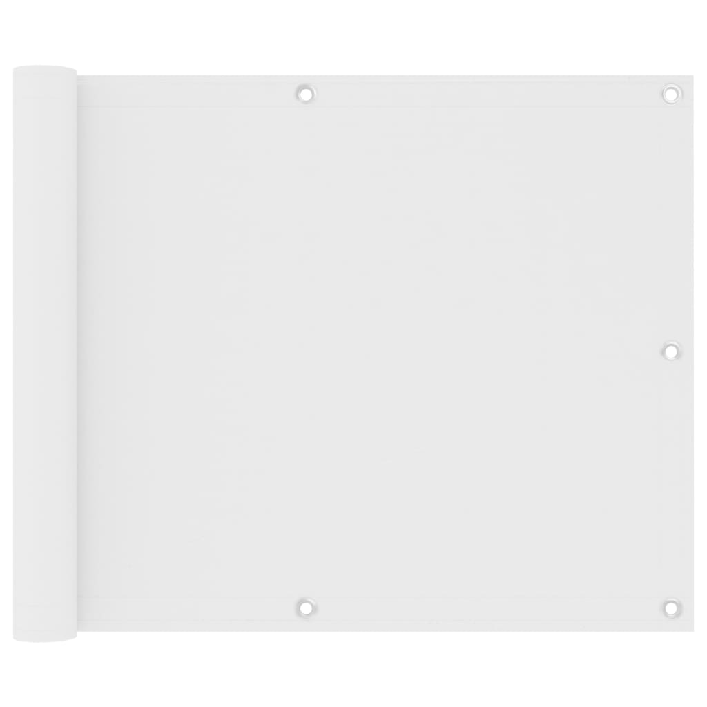 vidaXL Balkonscherm 75x500 cm oxford stof wit