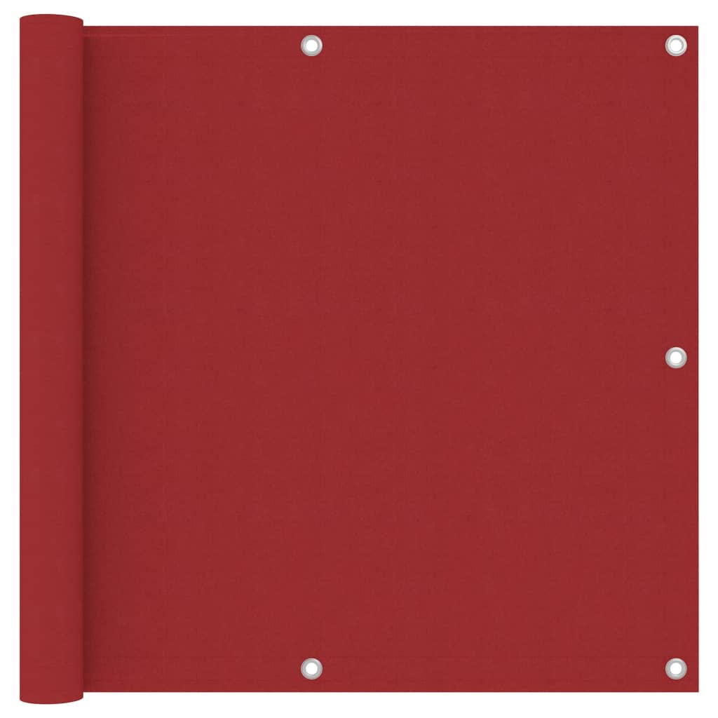 vidaXL Balkonscherm 90x500 cm oxford stof rood