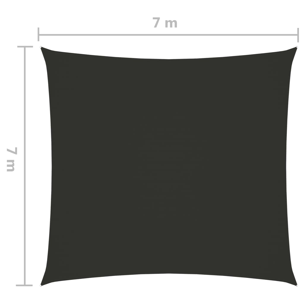 vidaXL Zonnescherm vierkant 7x7 m oxford stof antracietkleurig