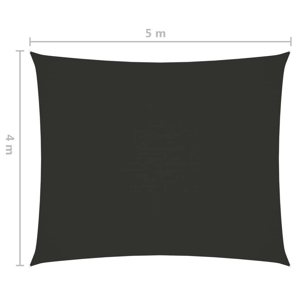 vidaXL Zonnescherm rechthoekig 4x5 m oxford stof antracietkleurig