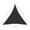 vidaXL Zonnescherm driehoekig 4,5x4,5x4,5 m oxford stof antracietkleurig