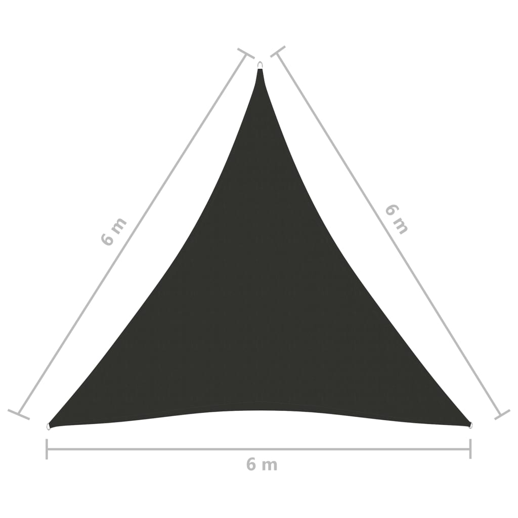 vidaXL Zonnescherm driehoekig 6x6x6 m oxford stof antracietkleurig