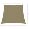 vidaXL Zonnescherm trapezium 4/5x3 m oxford stof beige