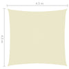 vidaXL Zonnescherm vierkant 4,5x4,5 m oxford stof crèmekleurig