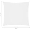 vidaXL Zonnescherm rechthoekig 2,5x3 m oxford stof wit