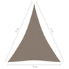 vidaXL Zonnescherm driehoekig 4x5x5 m oxford stof taupe