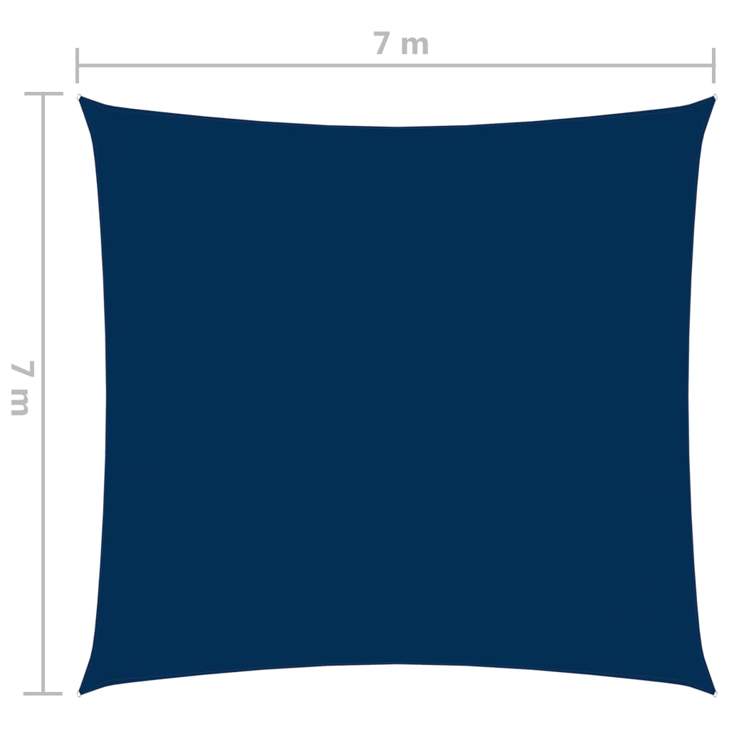 vidaXL Zonnescherm vierkant 7x7 m oxford stof blauw