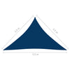 vidaXL Zonnescherm driehoekig 2,5x2,5x3,5 m oxford stof blauw
