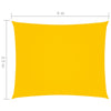 vidaXL Zonnescherm rechthoekig 2,5x4 m oxford stof geel