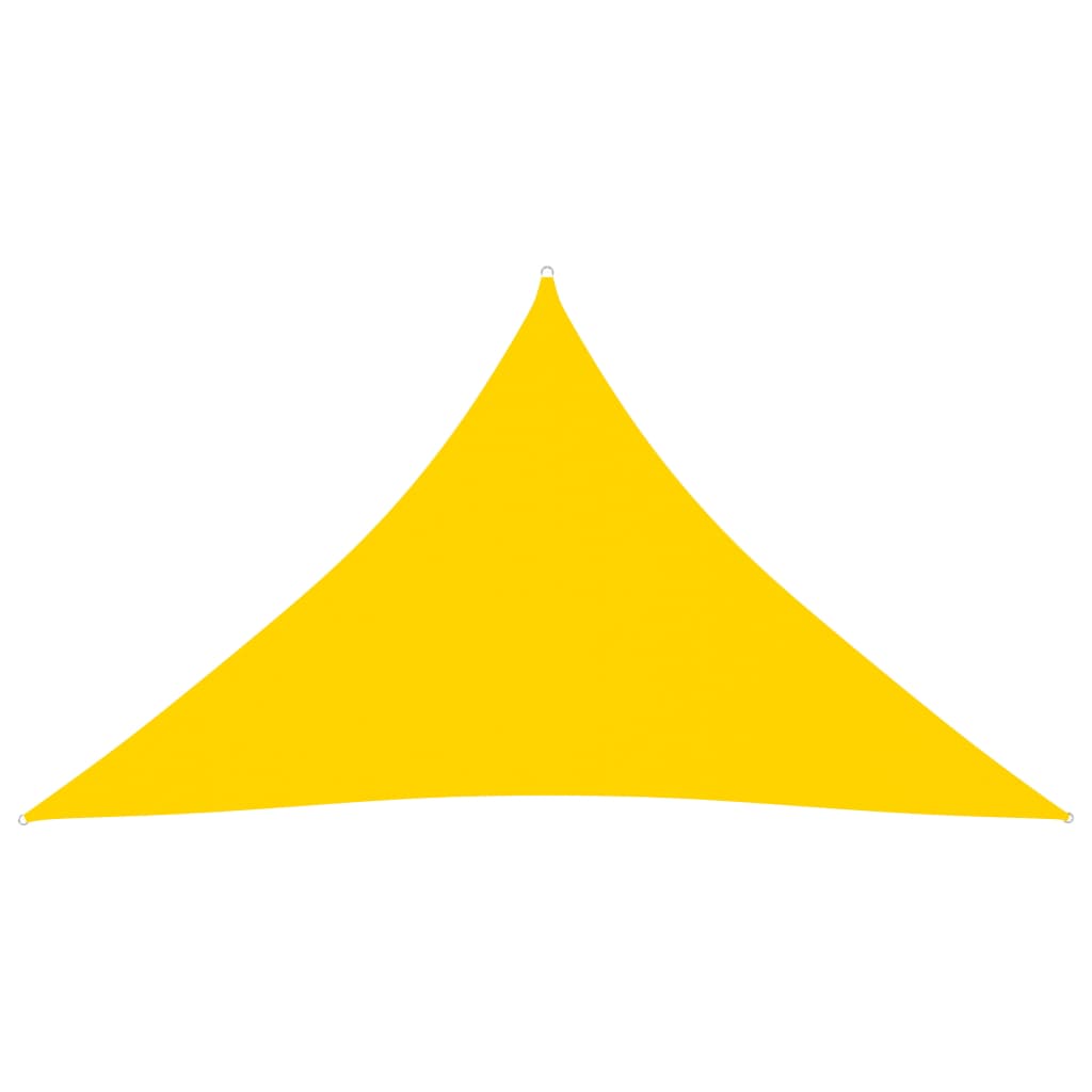 vidaXL Zonnescherm driehoekig 3,5x3,5x4,9 m oxford stof geel