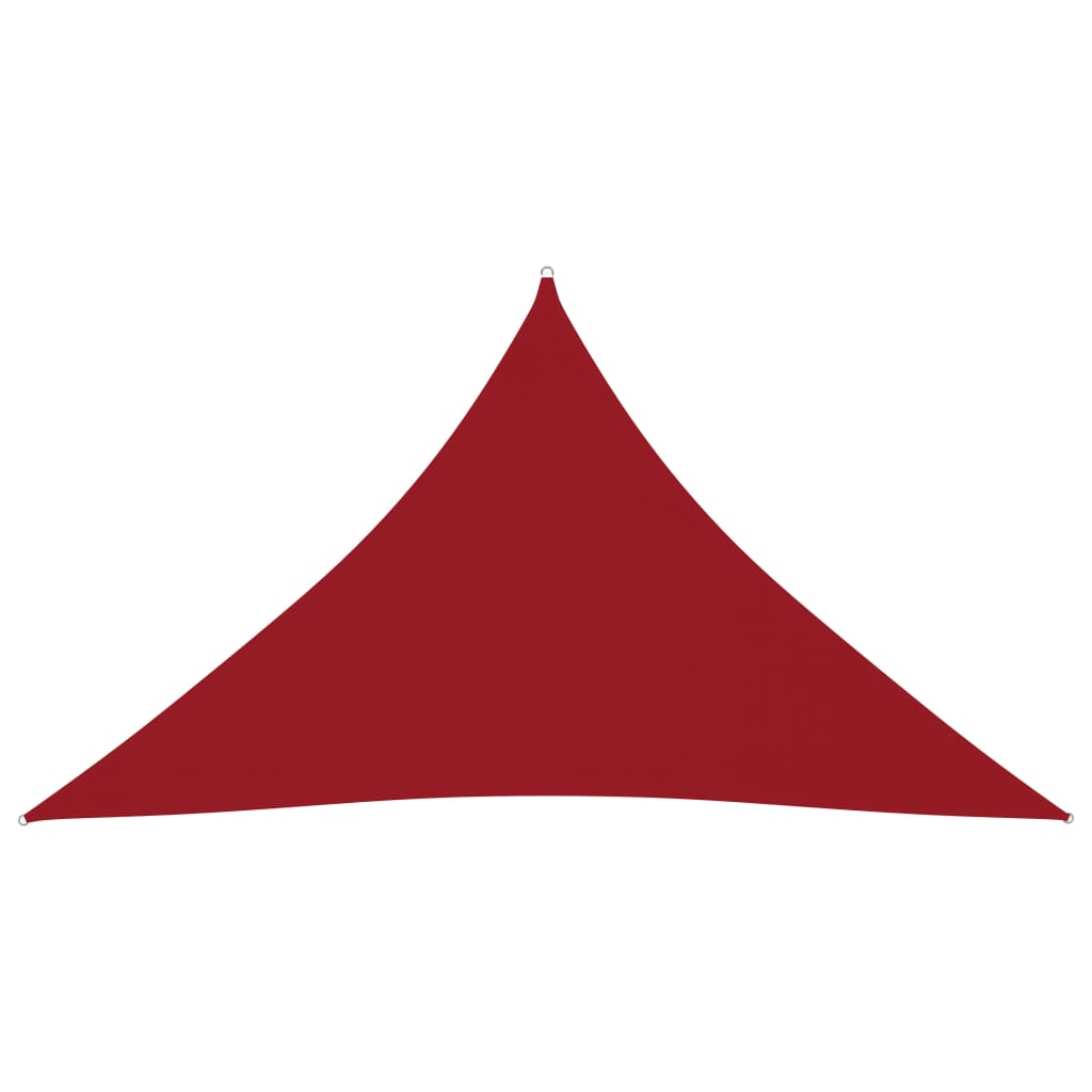 vidaXL Zonnescherm driehoekig 3,5x3,5x4,9 m oxford stof rood