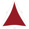 vidaXL Zonnescherm driehoekig 5x6x6 m oxford stof rood