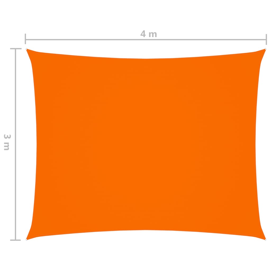 vidaXL Zonnescherm rechthoekig 3x4 m oxford stof oranje