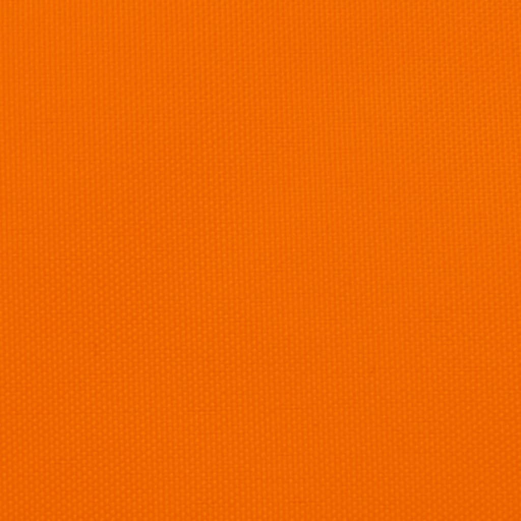 Kleur: oranje Materiaal: PU-gecoat oxford stof Afmetingen: 4 x 4 x 5,8 m Vorm: driehoekig Waterbestendig Uv-beschermend Roestvrijstalen bevestigingsmiddelen op elke hoek Inclusief 3 x 1,5 m PE touw Geen montage vereist