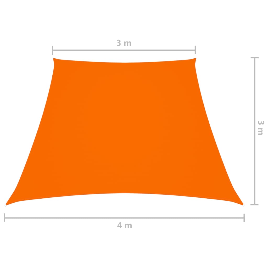 vidaXL Zonnescherm trapezium 3/4x3 m oxford stof oranje