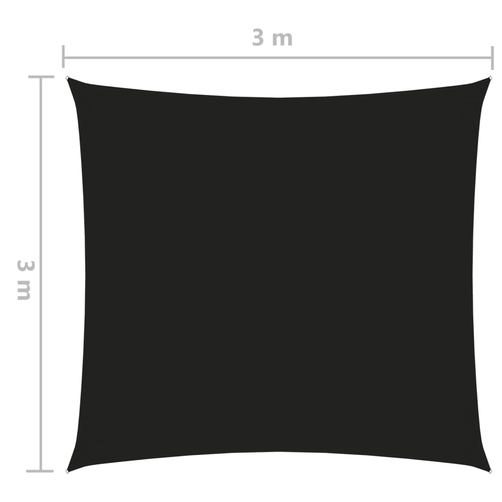vidaXL Zonnescherm vierkant 3x3 m oxford stof zwart