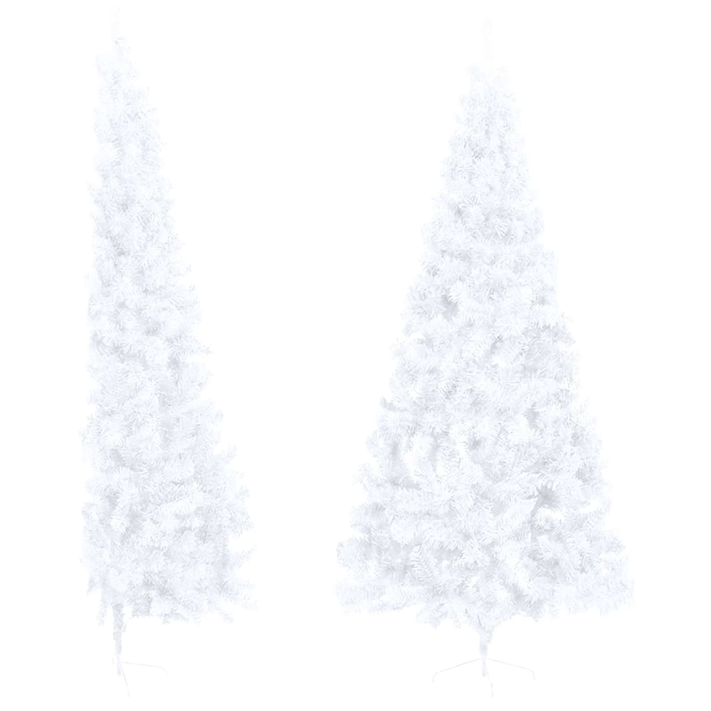 Kleur: wit Materiaal: PVC en staal Breedte boom: 125 cm Totale hoogte: 240 cm Met 1.050 uiteinden Halfrond Geschikt voor zowel binnen- als buitengebruik Montage vereist Levering bevat: 1 x kerstboom 1 x standaard