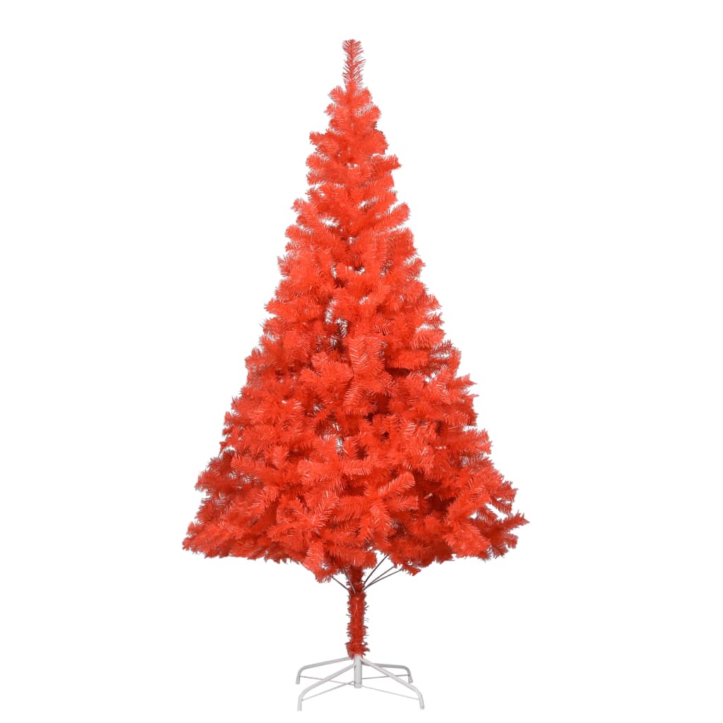 vidaXL Kunstkerstboom met standaard 240 cm PVC rood