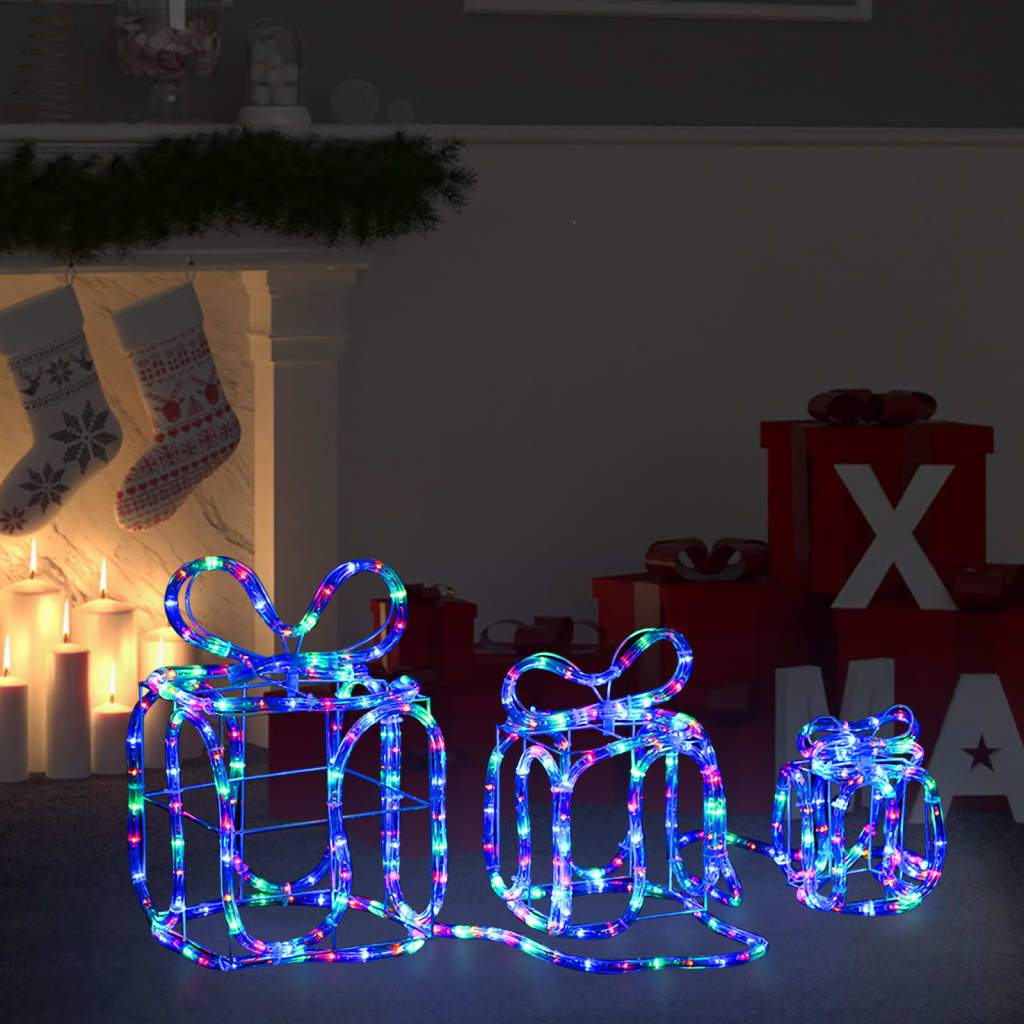 vidaXL Kerstverlichting cadeaudozen 180 LED's binnen en buiten