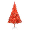 vidaXL Kunstkerstboom met LED's en standaard 240 cm PVC rood