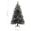 vidaXL Kunstkerstboom met LED's en sneeuw 240 cm PVC en PE