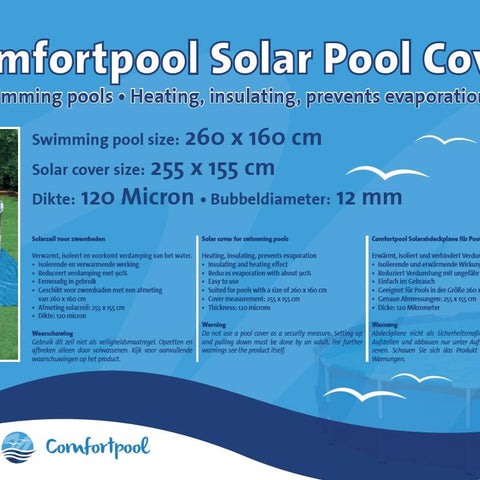 Comfortpool solarzeil 260 x 160 cm